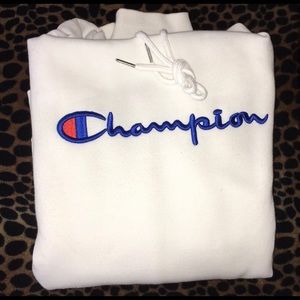 White Champion Hoodie